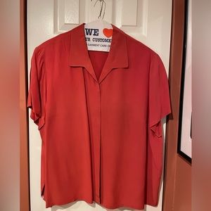 Josephine Chaus Silk Camp Shirt, size 22 — Vintage!